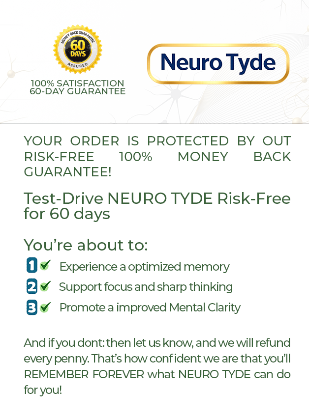 NeuroTyde 60-day satisfaction guarantee